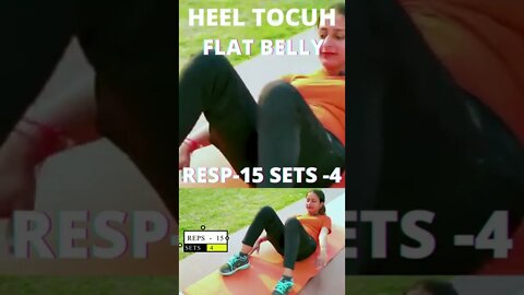 FLAT BELLY || HEEL TOUCH || SUBSCRIBE || #flatbelly #excercise #crunches