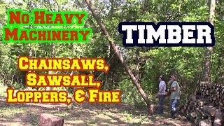 Big CREW Clears Raw Land For Shed To House | 1ST Work Day At New Property | tiny cabin | homestead