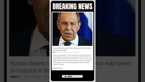 Russia denies report claiming Lavrov was taken to hospital in Bali
