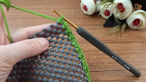 ✅️Crochet very easy model👌💯 crochet with carpet non-slip is great #crochet #knitting