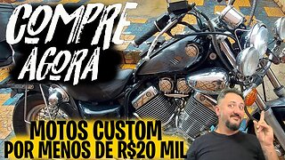 "BOAS e BARATAS: 4 Motos Custom USADAS por Menos de R$20k! 🔥🏍️"