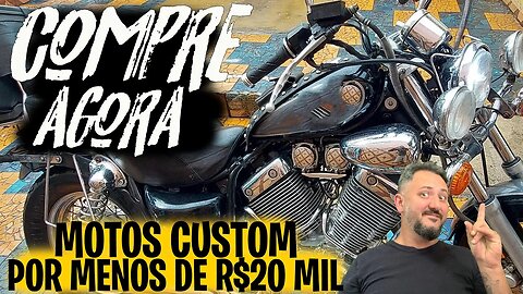 "BOAS e BARATAS: 4 Motos Custom USADAS por Menos de R$20k! 🔥🏍️"