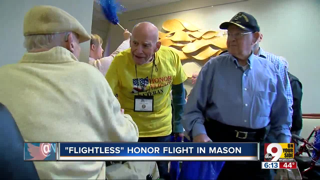 Fifty veterans honored in 'flightless' Honor Flight
