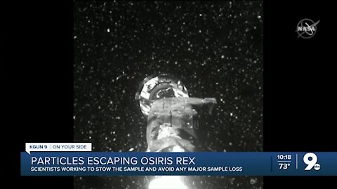 Asteroid sample leaking from Osiris Rex 10p