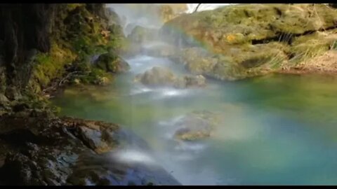 Waterfall neon # white noise # waterfall # rainbow # sleep aid # sleep # relax and decompress # inso