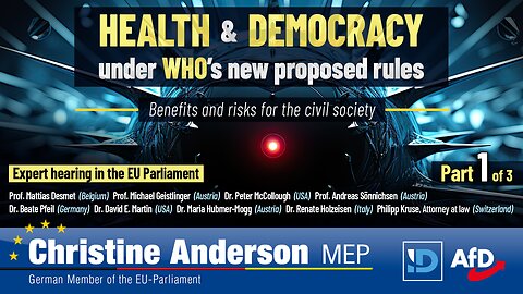 Health & Democracy: Expert Hearing in the EU Parliament - Part 1/3