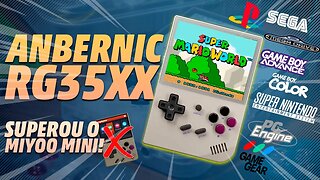 O GAME BOY CHINÊS +PODEROSO E BARATO! Anbernic RG35XX mini | Unboxing/Review