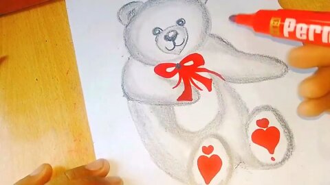 How to Draw Teddy Bear - Teddy Bear Drawing