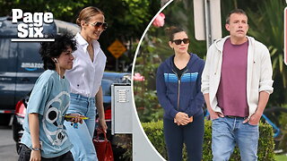 Jennifer Lopez goes shopping with Emme while Ben Affleck spends the day with ex Jennifer Garner amid divorce rumors