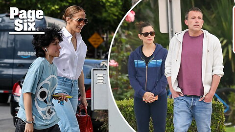 Jennifer Lopez goes shopping with Emme while Ben Affleck spends the day with ex Jennifer Garner amid divorce rumors