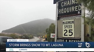 Storm brings snow to Mt. Laguna