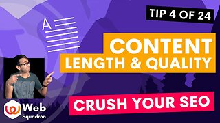 Content Length and the Quality - SEO Boost Part 4 - Search Engine Optimisation