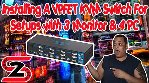 Installing A VPFET KVM Switch For Setups with 3 Monitor & 4 PC - Must Have