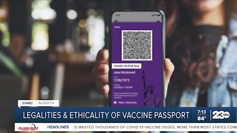 Legalities and ethicality of vaccine passports