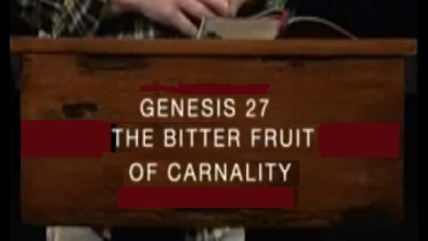 The Bitter Fruit of Carnality! 05/16/2021