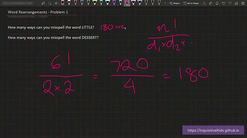 AMC8 Course | Word Rearrangements | Problem 1