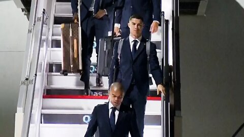 Cristiano Ronaldo arrives with Portugal squad in Qatar ahead of the 2022 FIFA World Cup