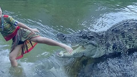 This HUNGRY Croc PLUCKED A Woman Off Her Raft In Front Of Her Friends