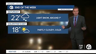 Metro Detroit Forecast: Light weekend snow; cold Valentine's Day