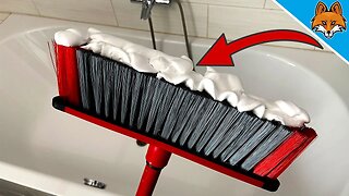 Spread Shaving Cream on a Broom and do THIS with it 💥 (Genius Trick) 🤯