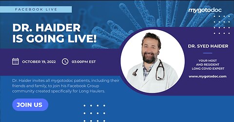 Dr. Haider answers Long Covid questions [Live Q&A] with Dr. Haider episode 8 on 10_19_2022