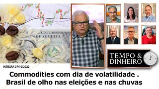 Commodities com dia de volatilidade . Brasil de olho nas eleições e nas chuvas