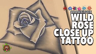 Wild Rose Close Up Tattoo