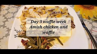 Day 3 waffle week Amish chicken and waffle #amishcountry #waffles #chicken