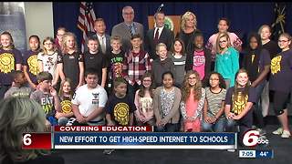 A new partnership launched to bring broadband internet to all Indiana classrooms