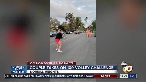 San Diego couple takes on 100 volley challenge