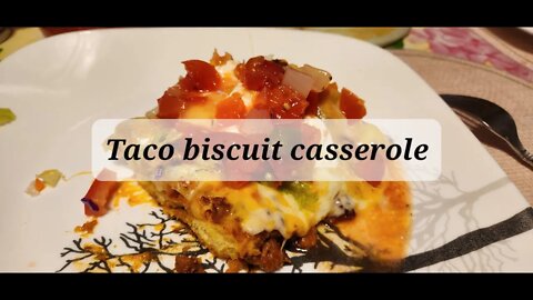 Taco biscuit casserole #casserole