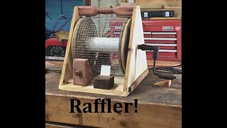 Homemade Raffle Drum From Cable Spool