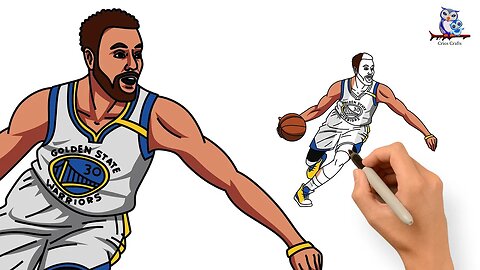 How to Draw Steph Curry Golden State Warriors - Art Tutorial
