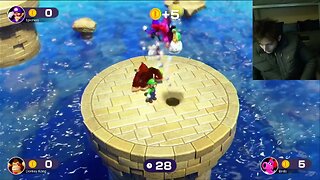 Mario Party Superstars Hammer Drop Minigame Featuring Waluigi VS Nintendo Characters