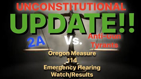 🔥Oregon measure 114 update… Ruling to drop Monday or Tuesday￼