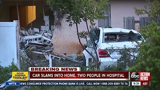 Car crashes into Largo home, two hospitalized