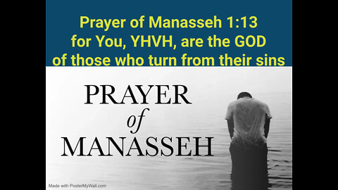 Prayer of Manasseh Apocrypha * REMOVED from the KJV almost two centuries *HIDDEN BOOKS = NRSV & KJV