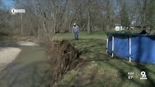 Massive erosion along Ross Township creek moving toward family's home -- can anyone help?