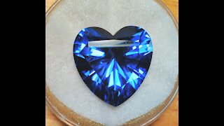 YAG Blue Sapphire Imitation Heart Shape