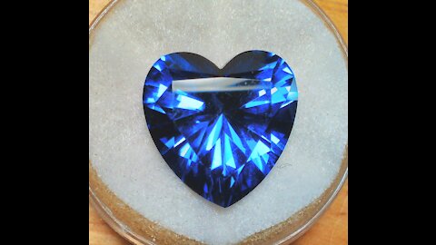 YAG Blue Sapphire Imitation Heart Shape
