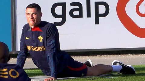 Cristiano Ronaldo trains in Roberto Martínez's first Portugal squad v Liechtenstein