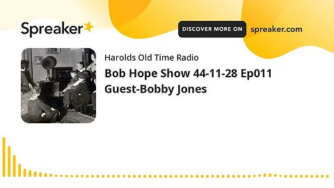 Bob Hope Show 44-11-28 Ep011 Guest-Bobby Jones (part 3 of 3)