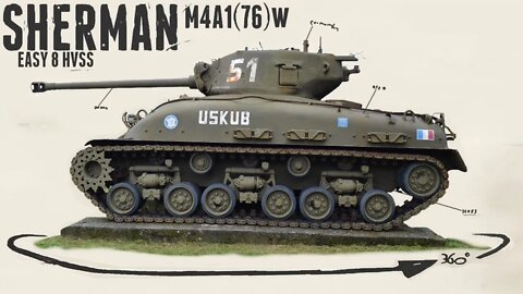 M4A1(76)W E8 HVSS Sherman - Walkaround - Saumur Tank Museum.
