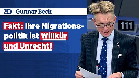 💥 Ihre Migrationspolitik ist Willkür und Unrecht!@MdEP Dr. Gunnar Beck🙈