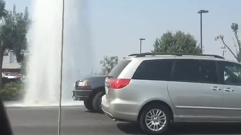 Fire hydrant in Delano struck by a truck