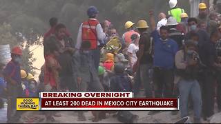 Mexicans dig through collapsed buildings as powerful magnitude 7.1 earthquake killing over 200