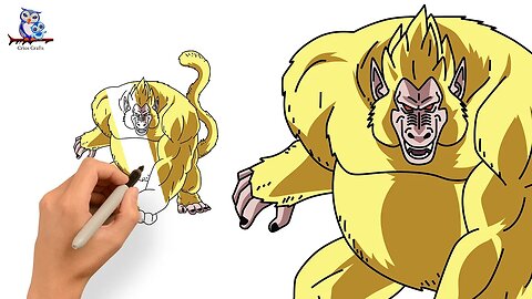 How to Draw Golden Great Ape DBZ - Step by Step