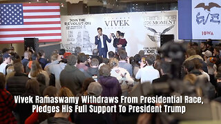 Vivek Ramaswamy Withdraws From Presidential Race, Pledges His Full Support To President Trump