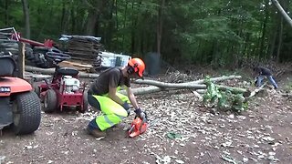 Cutting Fire Wood For The Off Grid Homestead This Winter