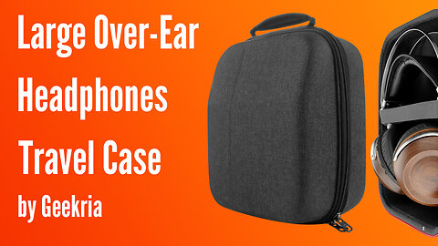 Large Over-Ear Headphones Travel Case, Hard Shell Headset Carrying Case | Geekria